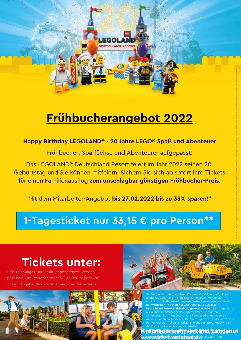LEGOLAND Deutschland Frühbucher Angebot 2022